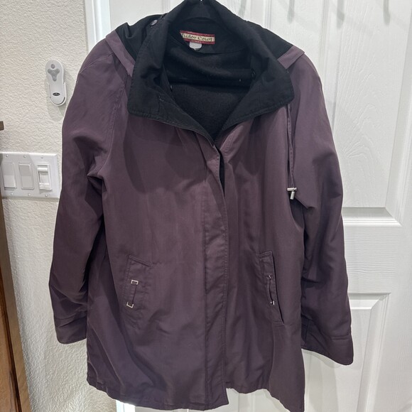 Haband Jackets & Blazers - Tudor Court By Haband Windbreaker Rain Coat Hooded Removable Liner Women’s XL